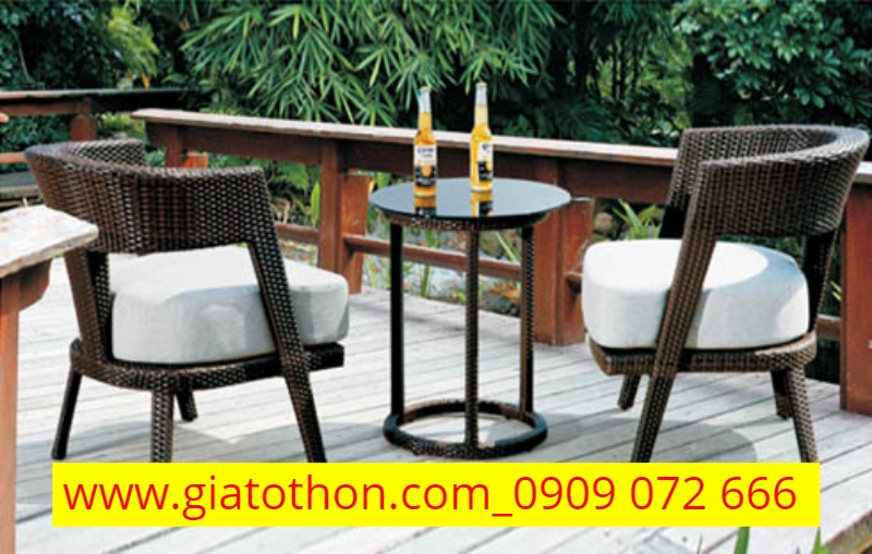 Bàn ghế ngoài trời chất lượng giá tốt, bàn ghế gỗ mới, bàn ghế cao cấp nhựa mây, bàn ghế sân vườn đẹp