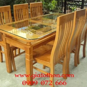 bo ban ghe go hinh chu nhat