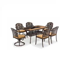 bo ban ghe nhom hop kim 6 cho ngoi 4